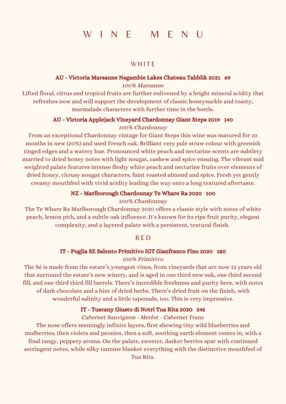 Vatos Wine Inventory - 2