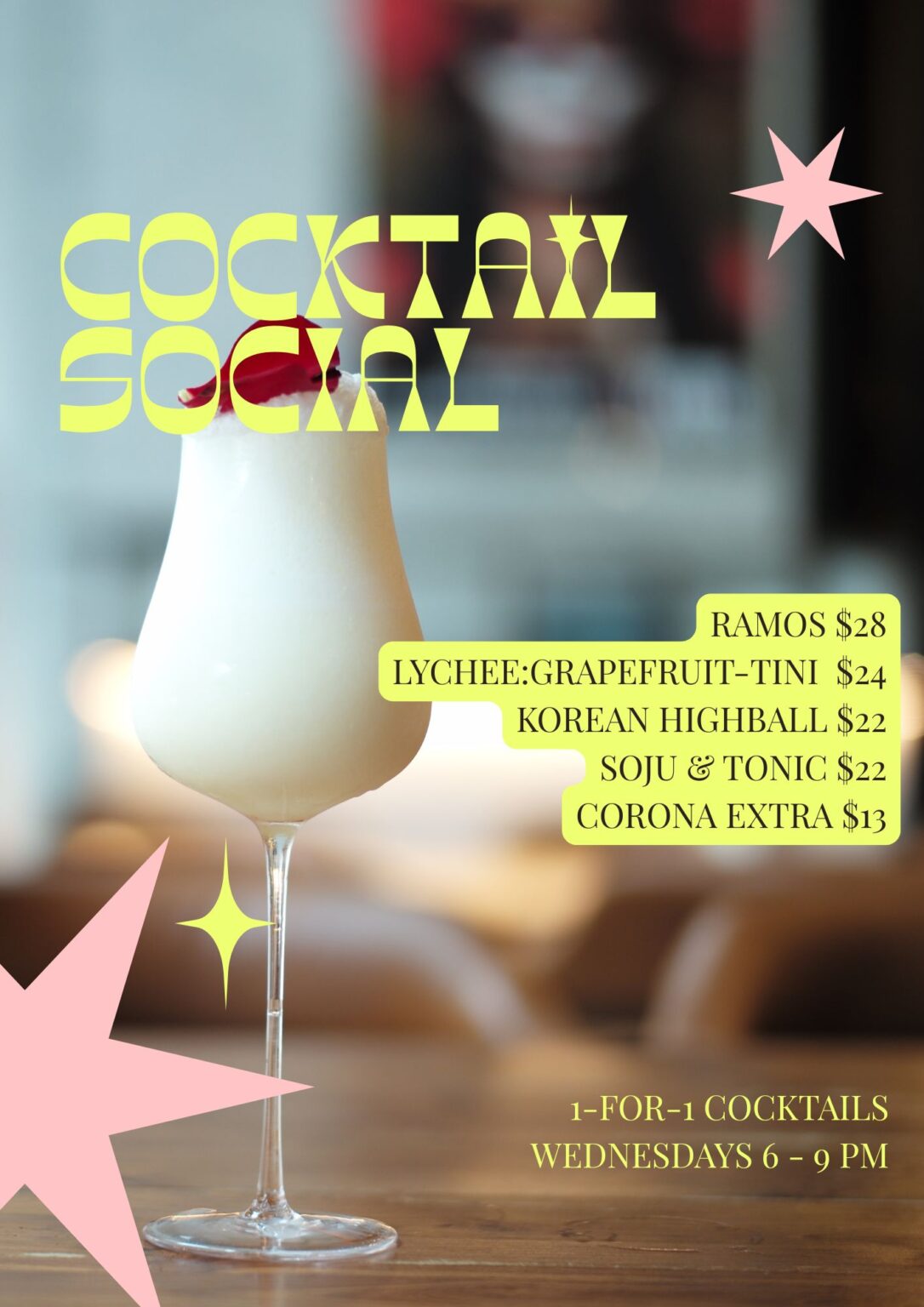 Cocktail Social Wednesdays A5 (A3)