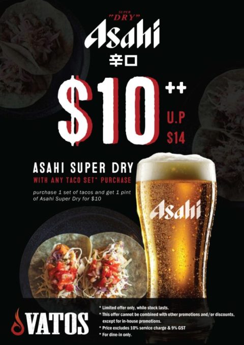 Asahi Promotion $10 off WITH TACO-01